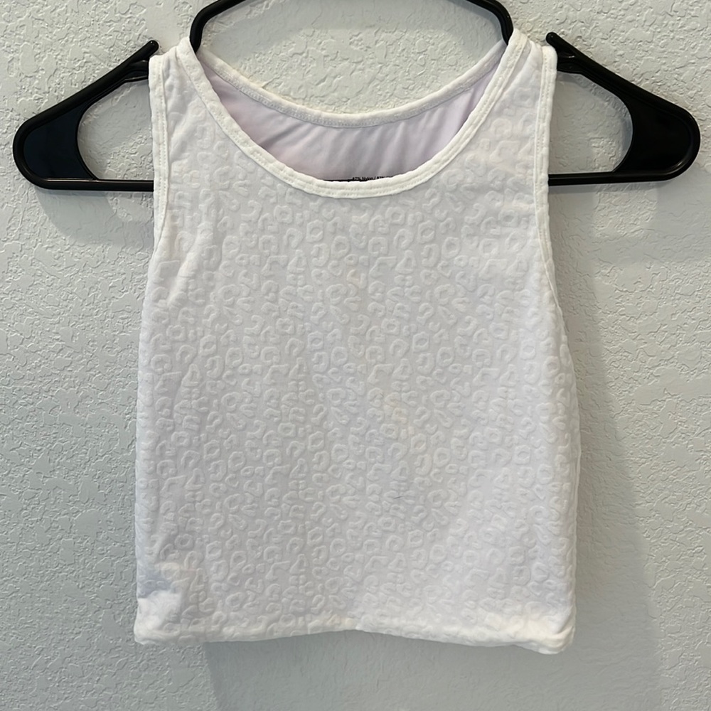 Never Worn, white crop tank